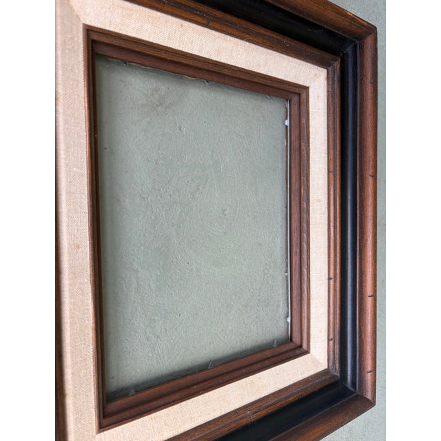 Coffee Vintage Wood Picture Frame With Linen Liner & Non-Glare Glass For Sale - Image 8 of 9