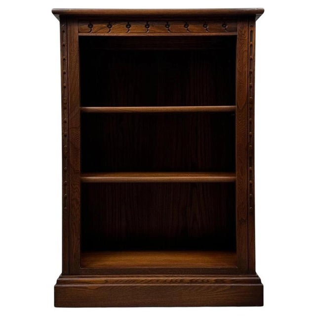 2000 - 2009 Small Antique Oak Open Bookcase, 1900s For Sale - Image 5 of 12