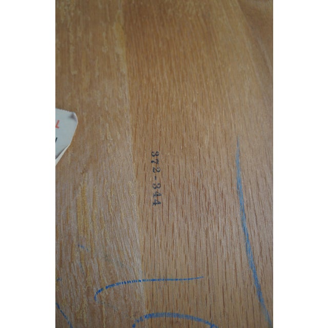 1980s Drexel Heritage French Provincial Oak Parquetry Avalon Extendable Dining Table For Sale - Image 16 of 16