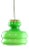 Mid-Century Italian Green Brass and Glass Pendant Lamp For Sale