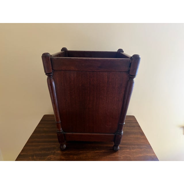 Mid 20th Century Mid 20th Century English Country Style Mahogany Planter or Wastebasket For Sale - Image 5 of 9