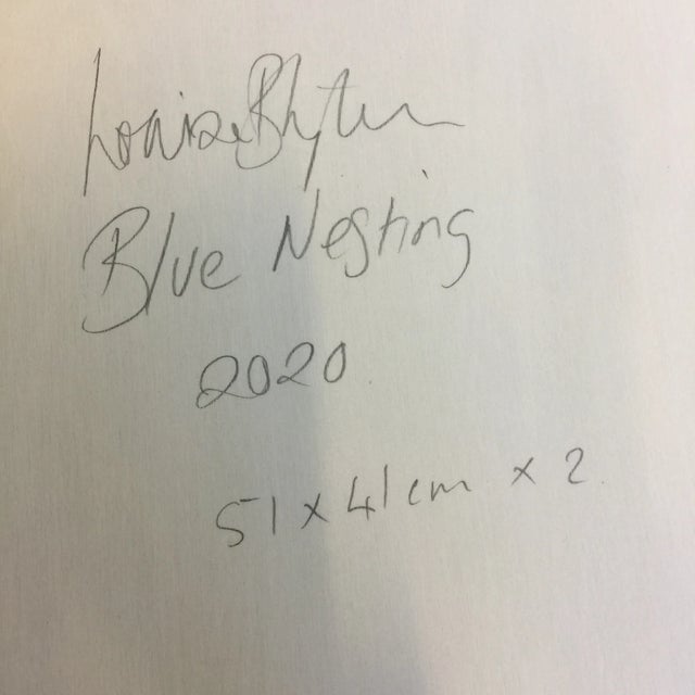 2020s Louise Blyton "Blue Nesting", Painting For Sale - Image 5 of 6