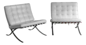Set of Mr90 Barcelona Chairs by Mies Van Der Rohe for Alivar, 1990s