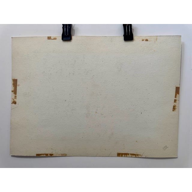 Henry Emil Salloch Original Watercolor on Paper Coastal Riverfront Scene, 1948. For Sale In Atlanta - Image 6 of 7
