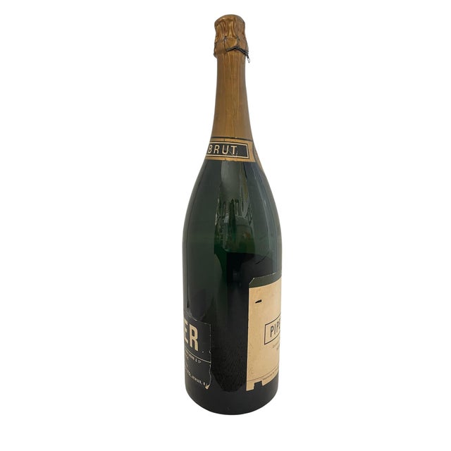 French Rare Vintage Piper- Heidsieck Brut Champagne 1949 Jeroboam Sealed Store Display Bottle For Sale - Image 3 of 9