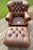 Cigar Leather Restoration Hardware Chair & Coordinating Ottoman, a Pair For Sale - Image 11 of 18