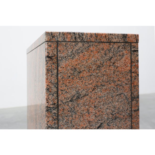 Red Rectangular Red Granite Pedestal, Belgium, 1920s For Sale - Image 8 of 14