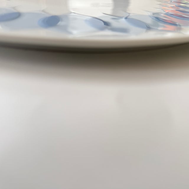 Cake plate Rosenthal Lotus Blue Ø 29.5 cm Condition: Used, very good condition Material: Porcelain This piece has an...