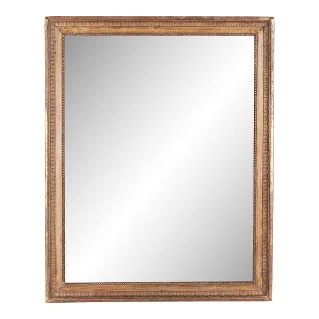 19th Century Louis XVI Style Gilded Mirror For Sale