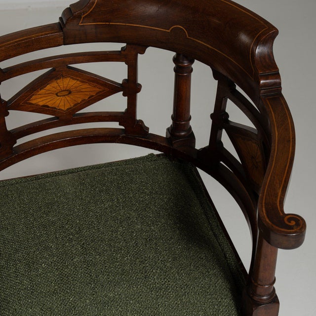 Victorian 19th Century France Victorian Red Wood Armchair For Sale - Image 3 of 10