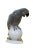 Antique Art Deco 1925 Hutschenreuther porcelain figurine in the shape of an African Gray Parrot perched on a white orb...