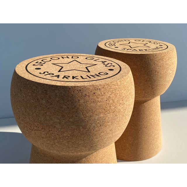 Champagne Cork Stool/Side Table Chairish