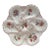 Majolica Flowers Oyster Plate Longchamp, Circa 1900 For Sale