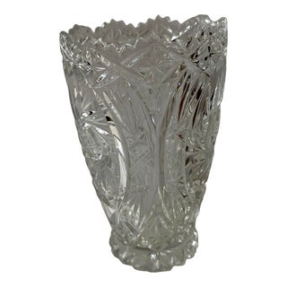 Vintage Crystal Vase For Sale