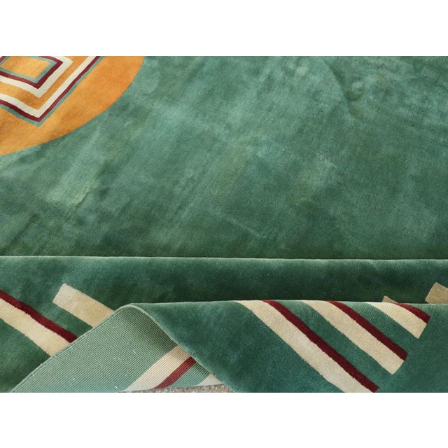 Galerie Shabab Collection Mid-20th Century Chinese Art Deco Room Size Carpet For Sale - Image 9 of 10