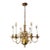 Vintage 6-Arm Dutch Queen Anne Style Brass Chandelier For Sale
