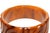 Vintage Art Deco Carved Bakelite Amber Orange Bangle Bracelet, 1930's For Sale - Image 11 of 15