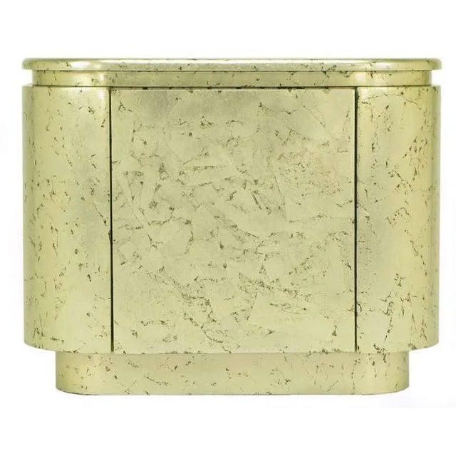 Champagne Gilt and Flecked Radius Edge Nightstands - a Pair For Sale In Chicago - Image 6 of 10