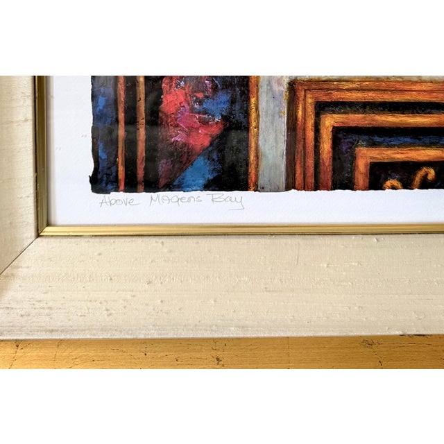 Traditional Jonna White Original Signed “Above Magens Bay” in Monumental Custom Gold Frame For Sale - Image 3 of 16