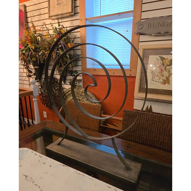 Vintage Heavy Wrought Iron & Metal Sculpture For Sale In Saint Louis - Image 6 of 6