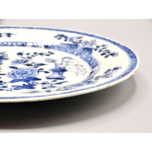 Antique Dutch Delft Chinoiserie Plate Blue & White For Sale - Image 10 of 10