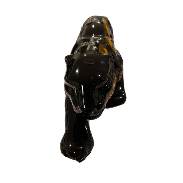 Ceramic Royal Haeger Crouching Black Panther Ceramic Figurine For Sale - Image 7 of 8
