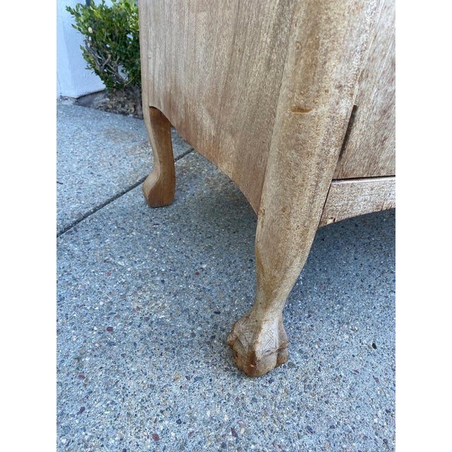 Vintage Solid Wood Bleached Cabinet For Sale - Image 10 of 12