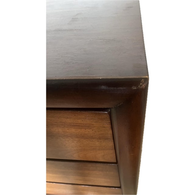 Mid-Century Modern Chevron Book-Matched Walnut Dresser by Lane Alta Vista Furniture Company, C. 1970’s For Sale In Phoenix - Image 6 of 12