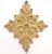 French style brass applique with acanthus scrollwork in a cross shape. The original mounting screws are not available....