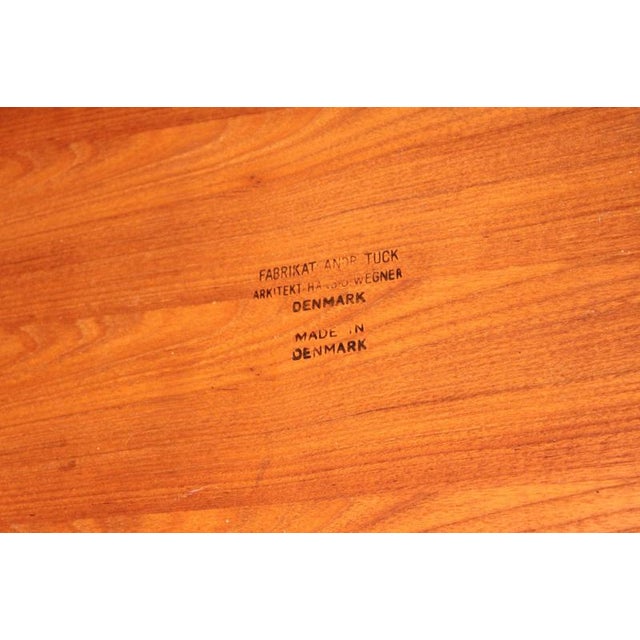 Mid-Century Danish AT33 Sewing Table in Oak and Teak by Hans J. Wegner for Andreas Tuck, 1960s For Sale - Image 13 of 14