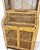 Vintage Woven Wicker Etagere Cabinet Hutch For Sale - Image 4 of 12