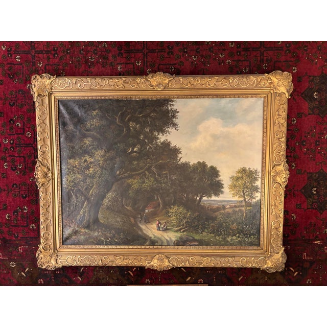 Antique Signed Herman S. Williams Oil Landscape Painting – Ornate Gilt Frame Ks For Sale - Image 9 of 9