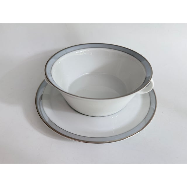 Soup Cup and Saucer Set by Hans-Theodor Baumann for Rosenthal, Germany, 1973, Set of 12, in Flawless conditions. Designed...