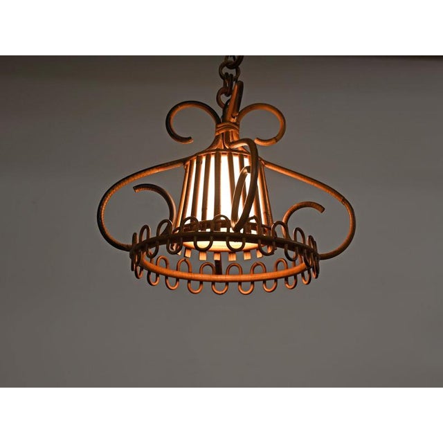 Pendant Light in Parchment, Rattan and Wicker by Franco Albini, Italy, 1960s For Sale - Image 6 of 14