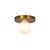 Globe Flush Mount Brushed Brass, 3 Inch Glass Globe, by Research.Lighting, Modern, Minimal For Sale - Image 4 of 6