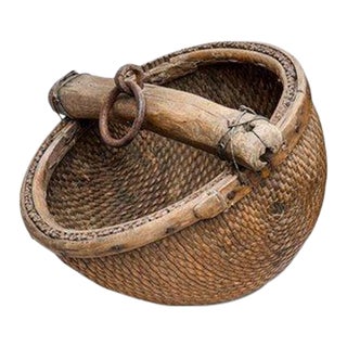 Antique Willow Water Baskets For Sale