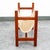 1960s Mid Century Modern Magazine Rack Danish Canvas Sling Teak Vintage Tan Brown For Sale - Image 5 of 10