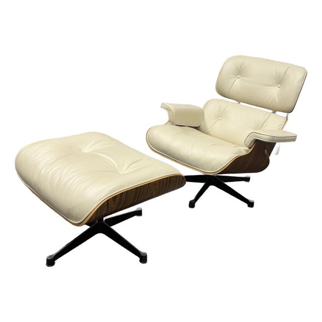 Eames Style Lounge Chair + Ottoman For Sale