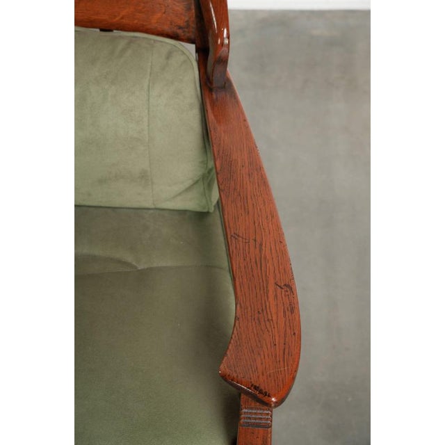 Art Nouveau Dining Chairs with Suede Upholstery from Schuitema, Set of 8 For Sale - Image 10 of 18