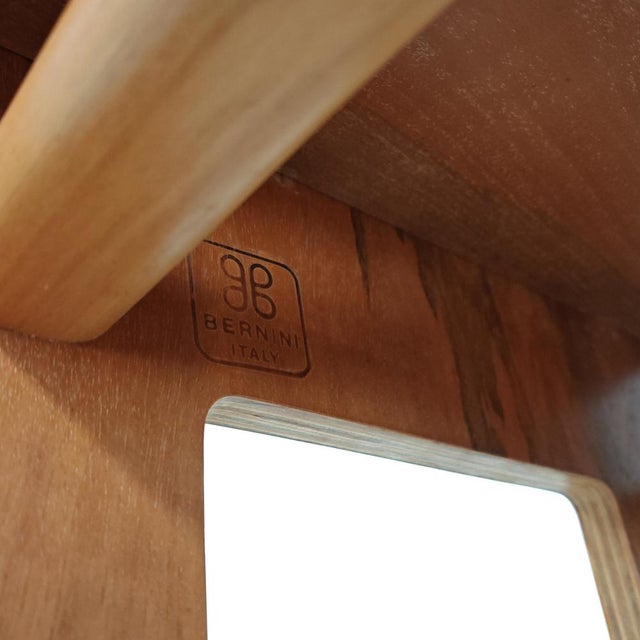 Walnut and Black Leather Model 765 Chair by Carlo Scarpa for Bernini, 1970s For Sale - Image 12 of 18