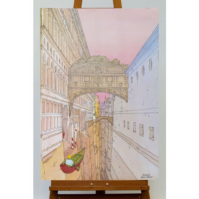 The Bridge of Sighs Poster by Moebius, 1980s For Sale - Image 4 of 6