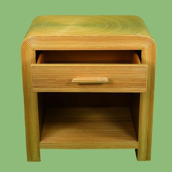 Late 20th Century Pencil Reed Crespi Style Nightstand For Sale - Image 4 of 6