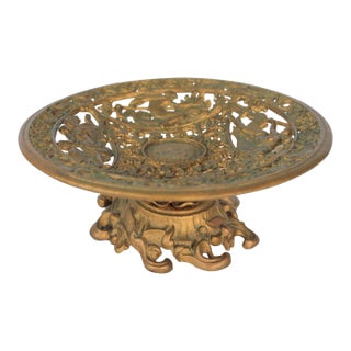 Antique Neoclassical "Iron Art" Tazza Compote Pedestal For Sale