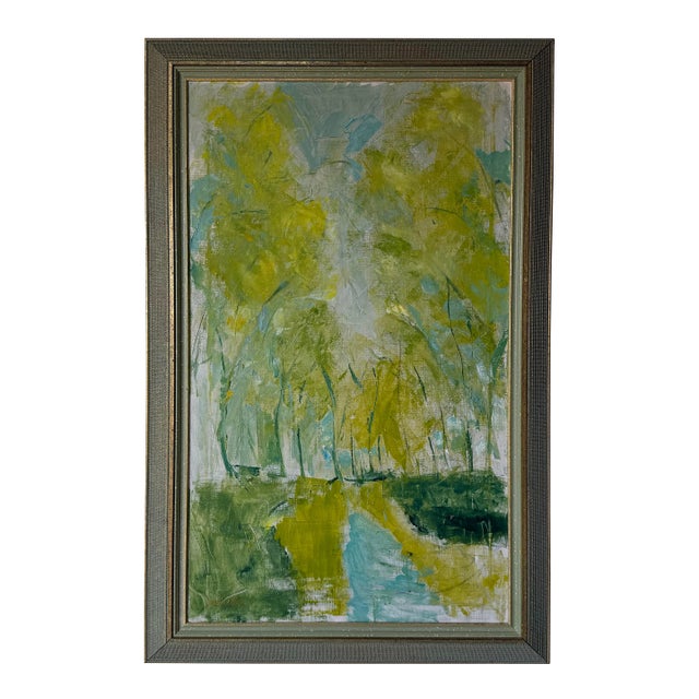 1970’s James Holder Expressionist Abstract Acrylic on Canvas Painting – Framed For Sale