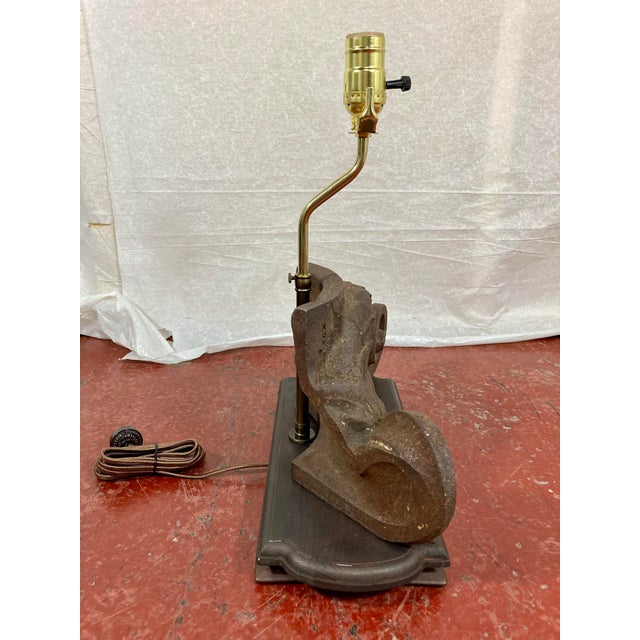 Cast Iron Architectural Salvage Lamps a Pair For Sale - Image 6 of 13