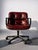 Vintage Executive Office Chair in Burgundy Leather by Charles Pollock for Knoll International, 1970s For Sale - Image 4 of 14