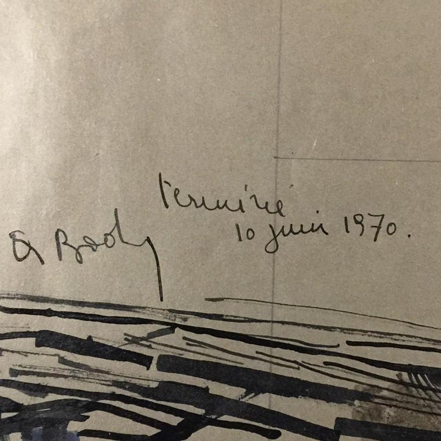 Anne Body, Parce Queue, Oil on Paper, 1970 For Sale - Image 6 of 10