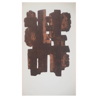 Pierre Soulages, Eau Forte IX, Lithograph and Stencil For Sale