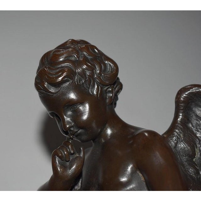 After E.M. Falconnet, Pensive Love, 1870, Bronze For Sale - Image 3 of 13