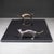 ABOUT A vintage Michael Aram heavy, polished black granite serving tray accented by two sculpted bronze cat handles. Each...
